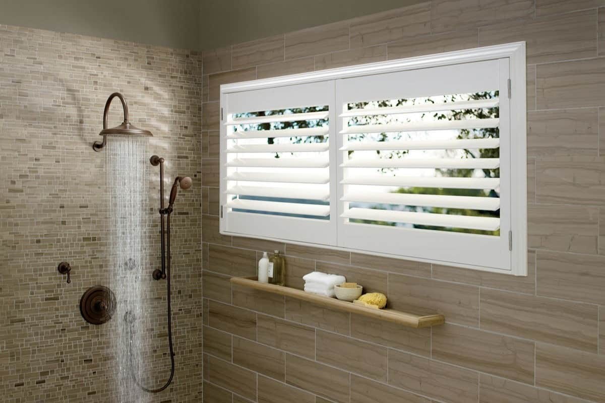 Hunter Douglas Palm Beach™ Polysatin™ Shutters Bellingham, Washington (WA) faux wood blinds, window blinds, plantation shutters